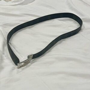 Black Belt with Silver Buckle